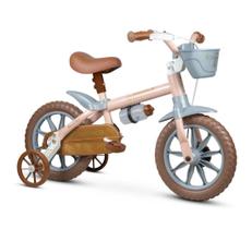 Bicicleta Infantil Aro 12 Com Rodinhas Antonella Baby Rosa