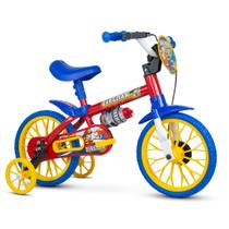 Bicicleta Infantil Aro 12 com Rodinhas Fireman - Nathor