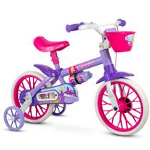 Bicicleta Infantil Aro 12 Com Rodinhas Menina Violet Nathor