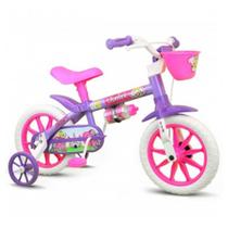 Bicicleta Infantil Aro 12 Feminina Princesa Violeta/Rosa - Nathor