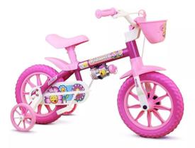 Bicicleta infantil aro 12 flower 11 rosa