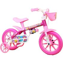 Bicicleta Infantil Aro 12 Flower Com Pneu em EVA Nathor