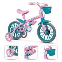 Bicicleta Infantil aro 12 Flower Veloz Black Mechanic