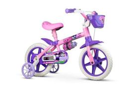 Bicicleta Infantil Aro 12 Menina Com Rodinhas Nathor Cat