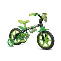 Bicicleta Infantil Aro 12 Menino Com Rodinhas Nathor Verde