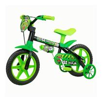 Bicicleta Infantil Aro 12 Nathor Black Verde Menino 2-5 Anos