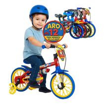 Bicicleta Infantil Aro 12 Nathor Bombeiro com rodinhas e garrafinha 2 a 4 anos Bicicleta Infantil Aro 12 Nathor Bombeiro com rodinhas e garrafinha 2 a 4 anos