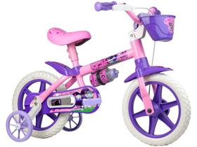 Bicicleta Infantil Aro 12 Nathor Cat Rosa - com Rodinha