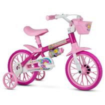 Bicicleta infantil aro 12 nathor flower c/rodinhas