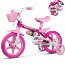 Bicicleta Infantil Aro 12 Nathor Flower Rosa Menina 2-5 Anos