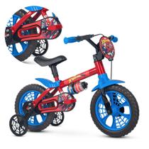 Bicicleta Infantil Aro 12 Nathor Homem Aranha Menino 2-5Anos