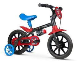 Bicicleta Infantil Aro 12 Nathor Mechanic - Preta com Rodinhas