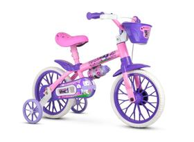 Bicicleta Infantil Aro 12 Nathor Menina Cat PU com Rodas