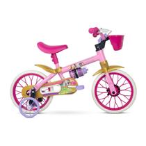 Bicicleta Infantil Aro 12 Nathor Menina Cor Rosa Princesas