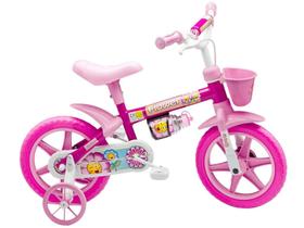 Bicicleta Infantil Aro 12 Nathor Modelos Feminino e Masculino com Rodinhas Laterais Flower