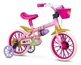 Bicicleta Infantil Aro 12 Nathor Princesas Com Rodinhas