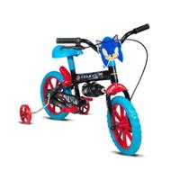 Bicicleta Infantil Aro 12 Rodinhas Sonic Preta e Azul Verden