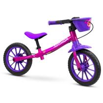 Bicicleta Infantil Aro 12 Sem Pedal Balance Bike Feminina Nathor