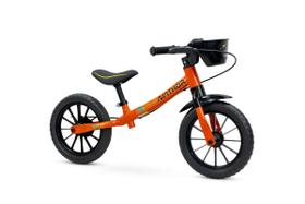 Bicicleta Infantil Aro 12 Sem Pedal Balance Bike Rocket Astro 2 - Nathor - Laranja/Preta