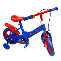 Bicicleta Infantil Aro 12 Spider Azul Menino Crianças a Partir de 2 anos até 35Kg Linha Joy Exclusiva QUEEN SHOP Bicicleta Infantil Aro 12 Spider Azul Menino Crianças a Partir de 2 anos até 35Kg Linha Joy Exclusiva QUEEN SHOP