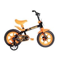 Bicicleta Infantil Aro 12 TK3 Freio a Tambor Preto e Laranja Track & Bikes Bicicleta Infantil Aro 12 TK3 Freio a Tambor Preto e Laranja Track & Bikes