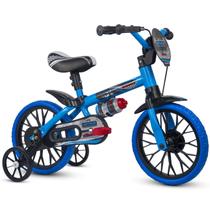 Bicicleta Infantil Aro 12 Veloz 2 Nathor Menino Cor Azul ePreto