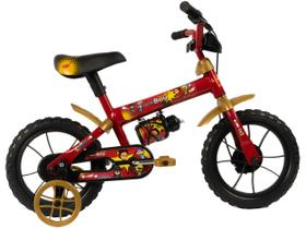 Bicicleta Infantil Aro 12 Verden 10500 Hero Boy Vermelha e Dourada com Rodinhas