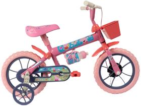 Bicicleta Infantil Aro 12 Verden 10509 Princy Rosa e Roxa com Rodinhas