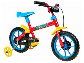 Bicicleta Infantil Aro 12 Verden Bikes Jack - Vermelha e Azul com Rodinhas