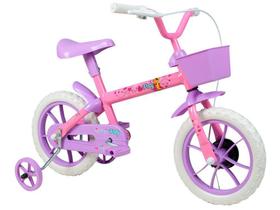Bicicleta Infantil Aro 12 Verden Bikes Paty - Rosa e Lilás com Rodinhas