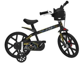Bicicleta Infantil Aro 14 Bandeirante 3123 Batman - Preta