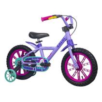 Bicicleta Infantil Aro 14 Cecizinha Roxo E Pink Nathor 2024