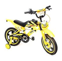 Bicicleta Infantil Aro 14 Cross Amarela - Unitoys
