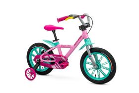 Bicicleta Infantil Aro 14 First Pro Com Rodinhas Menina Nathor Bicicleta Infantil Aro 14 First Pro Com Rodinhas Menina Nathor