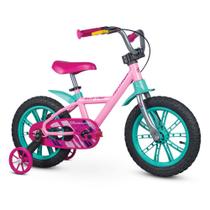 Bicicleta Infantil Aro 14 Nathor First pro Rosa Menina