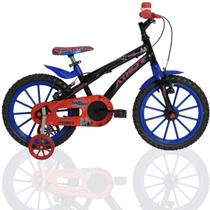 Bicicleta Infantil Aro 16 Athor Baby Lux Spider Masculino Preto