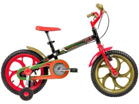 Bicicleta Infantil Aro 16” Caloi Power Rex - 1 Marcha Branco com Rodinhas Freio V-Brake