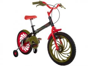 Bicicleta Infantil Aro 16 Caloi Rex Preta - com Rodinhas