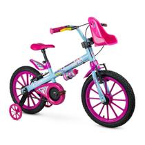 Bicicleta Infantil Aro 16 Cestinha Rodinhas Menina Bike Rosa Unicórnio Nathor Bicicleta Infantil Aro 16 Cestinha Rodinhas Menina Bike Rosa Unicórnio Nathor