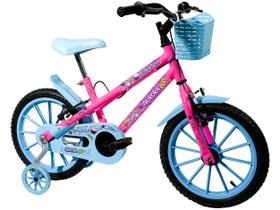Bicicleta Infantil Aro 16 Colli Aurora Fest Freio V-Brake Cestinha - Rosa Bicicleta Infantil Aro 16 Colli Aurora Fest Freio V-Brake Cestinha - Rosa