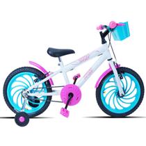 Bicicleta Infantil Aro 16 Com Cestinha e Rodinhas