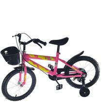 Bicicleta Infantil Aro 16 Com Cestinha Elite Cor Rosa
