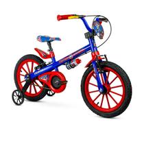Bicicleta Infantil Aro 16 Com Rodinhas Menino Capitão América 2 Nathor