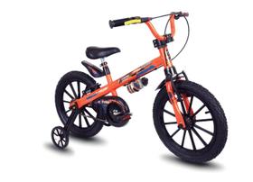Bicicleta Infantil Aro 16 Com Rodinhas Menino Extreme - Laranja - Nathor