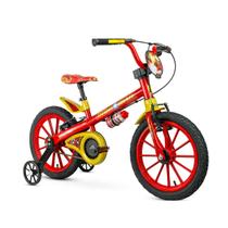 Bicicleta Infantil Aro 16 Com Rodinhas Menino Homem De Ferro - Nathor Bicicleta Infantil Aro 16 Com Rodinhas Menino Homem De Ferro - Nathor