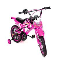 Bicicleta Infantil Aro 16 Cross Rosa - Unitoys