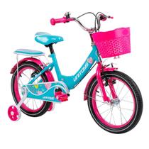 Bicicleta Infantil Aro 16 Feminina Love Tiffany com Cesta
