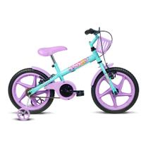 Bicicleta Infantil Aro 16 Fofys Tiffany Com Rodinhas De Treinamento Menina Verden