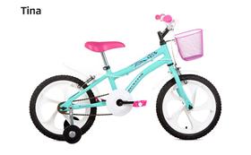 Bicicleta Infantil Aro 16 Houston Tina - com Rodinhas e Cesta