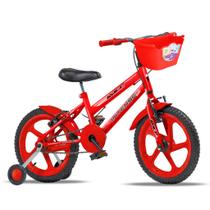 Bicicleta Infantil Aro 16 Intense Kids Boy Masculina C/Rodinha Vermelha